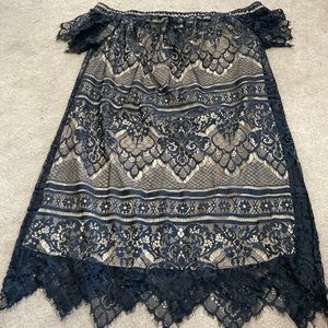 Rue 21 x small black off the shoulder lace dress.